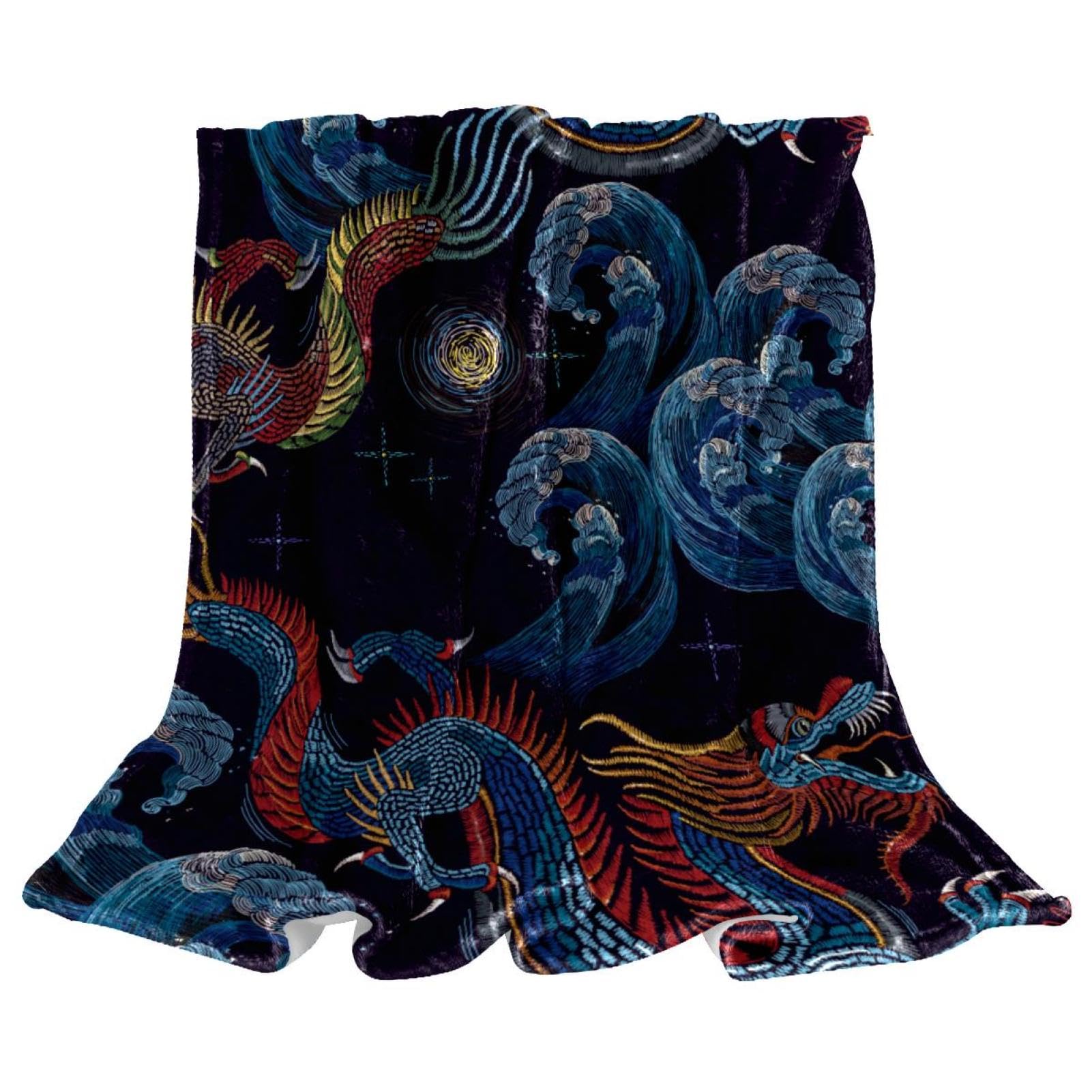 Couverture polaire nuages de dragon pour un hiver doux