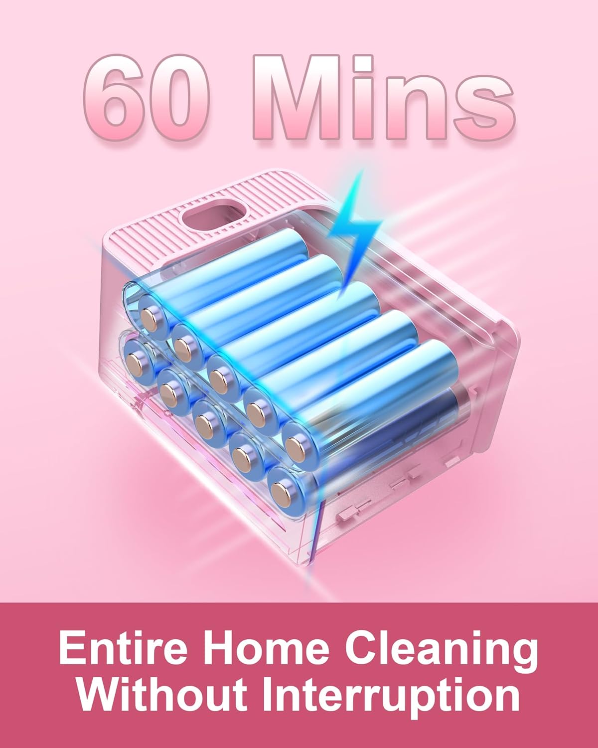 Pink K13/K13-7S Cordless Vacuum Replacement Battery | Long-Lasting Li-ion | Compatible with K13/K13-7S Cordless Vacuum Cleaner(1 PCS)