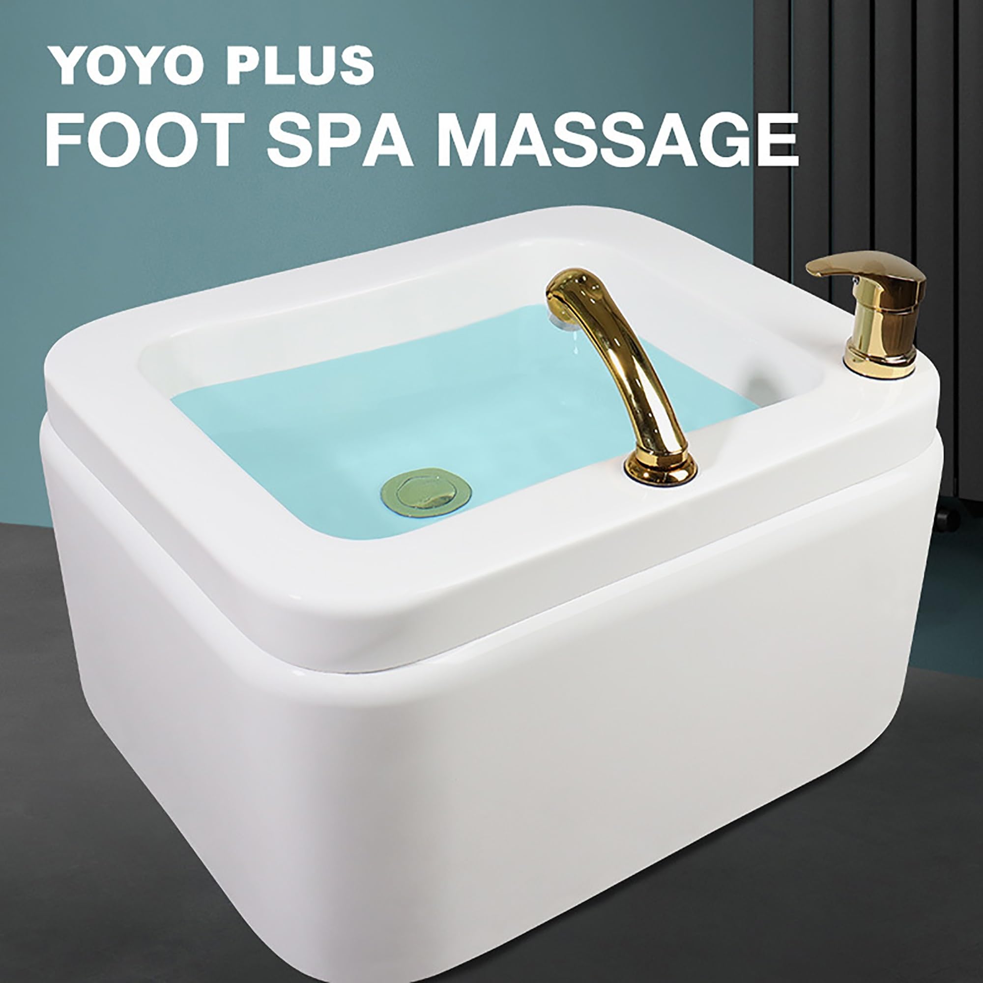 Pediluvio in acrilico ad alta resistenza, spa per i piedi e massaggiatore con riscaldatore, shiatsu e pediluvio riscaldato con potenza di aumento del calore per prolungare il periodo di relax ( Color