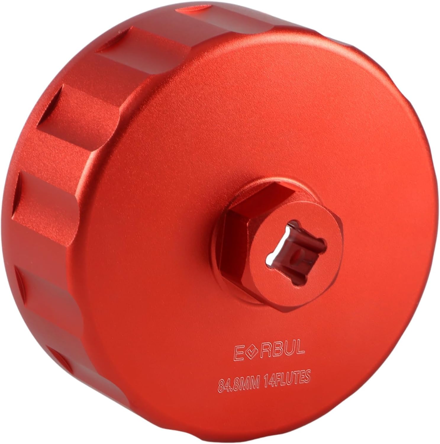 EVRBUL Oil Filter Wrench CNC Machining 84.8 mm 14 Flutes Oil Filter Cap Wrench Removal Tool Compatible with Mercedes Dodge Jeep 3.0L Diesel Engines
