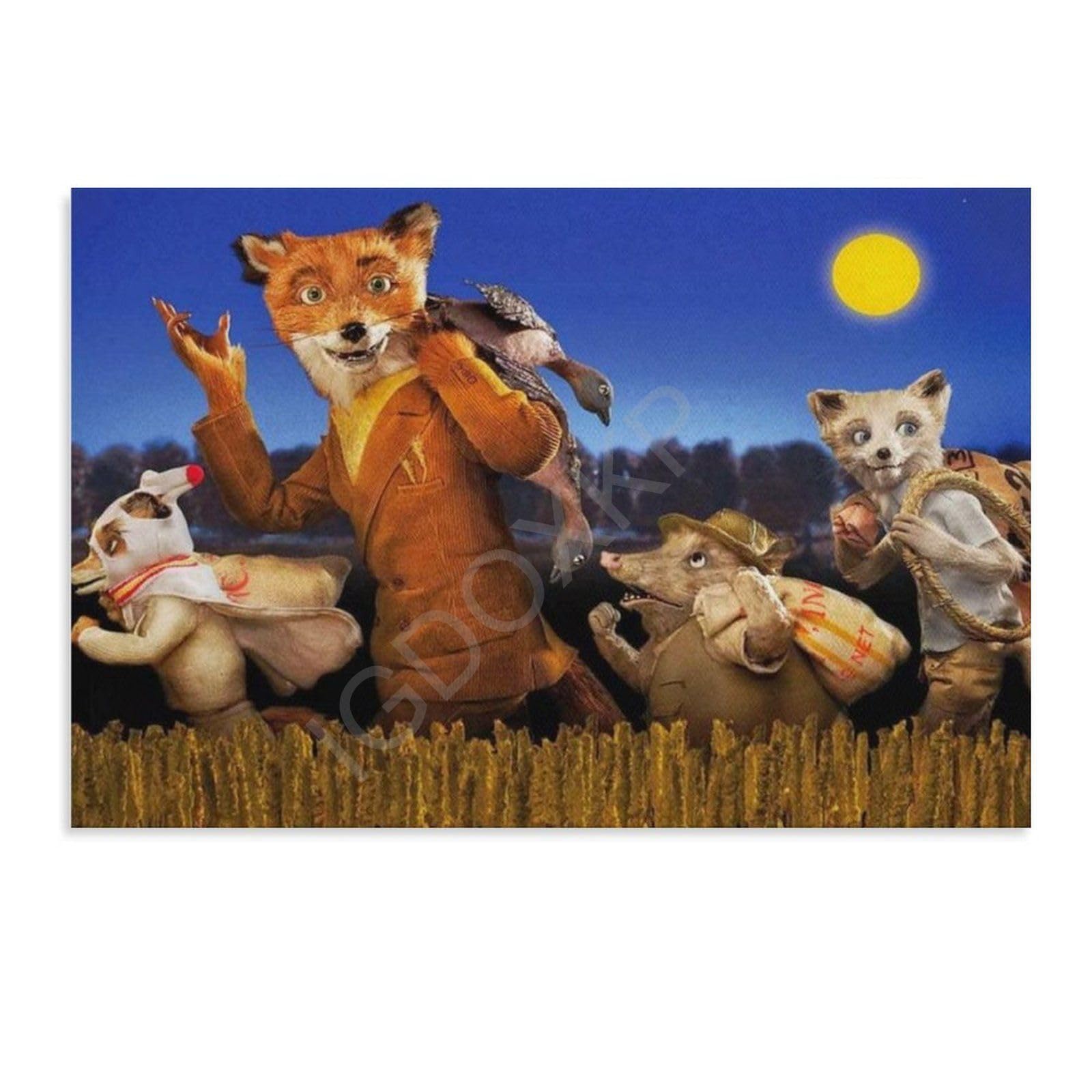 Amazon.com: Fantastic Mr Fox Anime Movie Poster (3) Canvas Poster