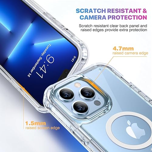 Miniatura 799 de Diaclara - Funda diseñada para iPhone 15 Plus de 6.7 pulgadas, transparente, cuerpo completo, con protector de pantalla, resistente de protección