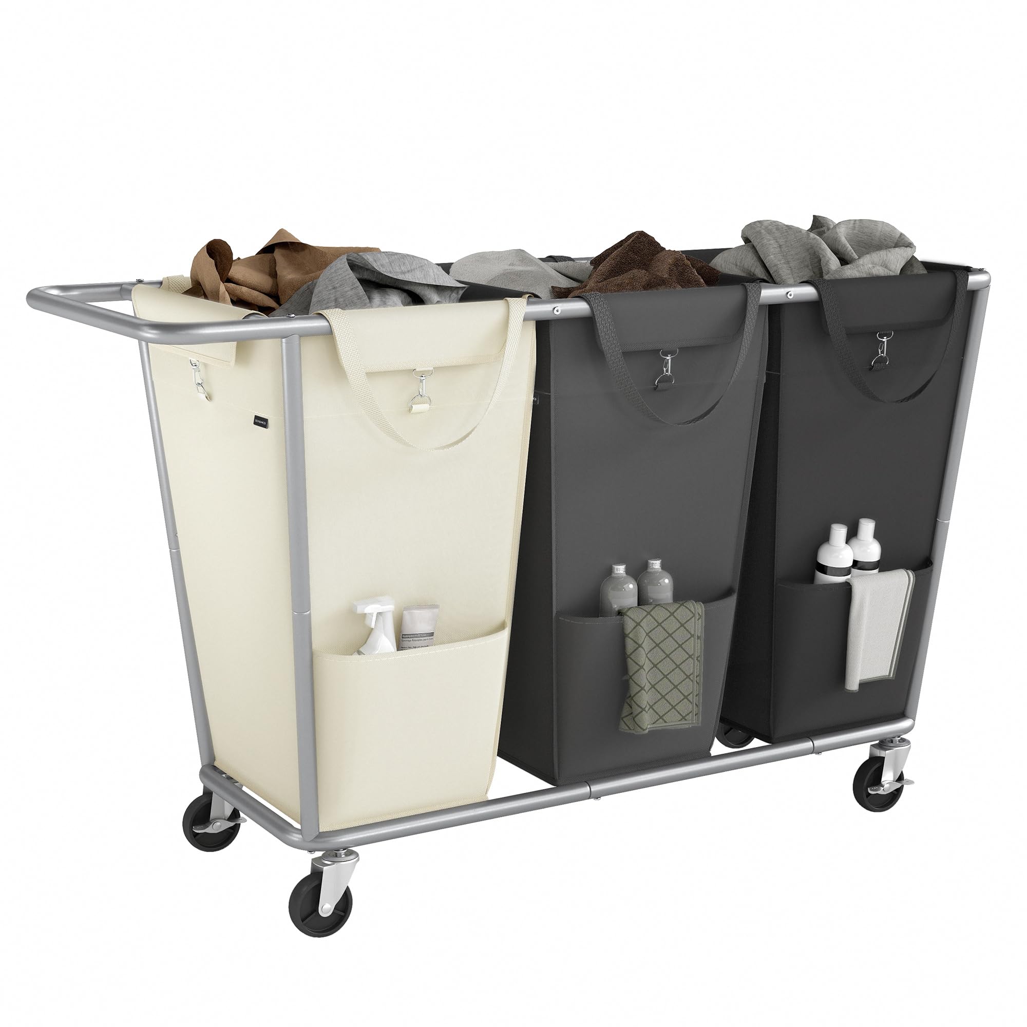 SONGMICS Rolling Laundry Basket 76.6 Gal with Wheels