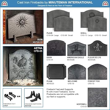 Minuteman International Plain Cast Iron Fireback