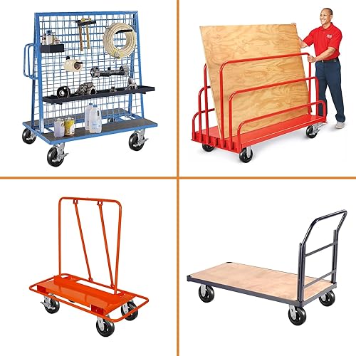 Miniatura 6 de Ruedas giratorias, ruedas de goma resistentes de 6 pulgadas, 1000 libras por rueda, ruedas giratorias sin ruido para basurabasura, caja de