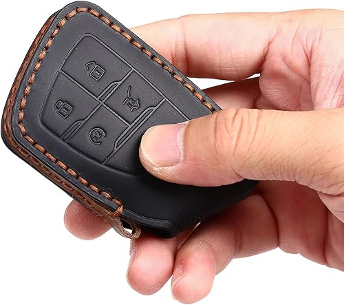 Miniatura 6 de ontto Funda para llavero de 5 botones para Buick Envision 2020 2023, funda de cuero para llaves de protección completa, bolsa de llavero inteligente