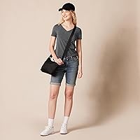 Vista 5 de Tienda Essentials Women's Regular-Fit Short-Sleeve T-Shirt (Crewneck and V-Neck Options), Multipacks