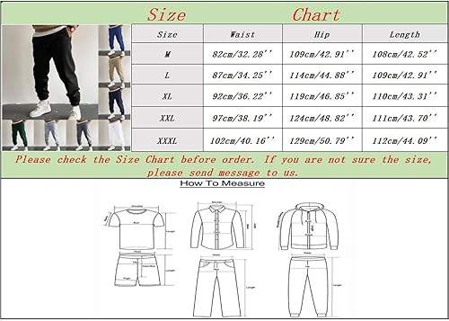 Miniatura 4 de Pantalones deportivos pesados para hombre, pantalones deportivos de entrenamiento con cordón elástico en la cintura, pantalones deportivos elásticos