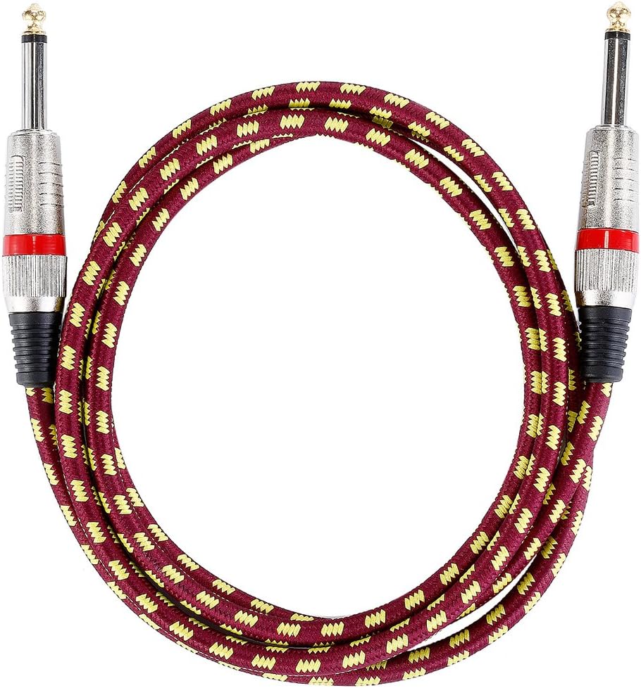 ROSENICE Noiseless Guitar Instrument Cable with Straight Plugs for