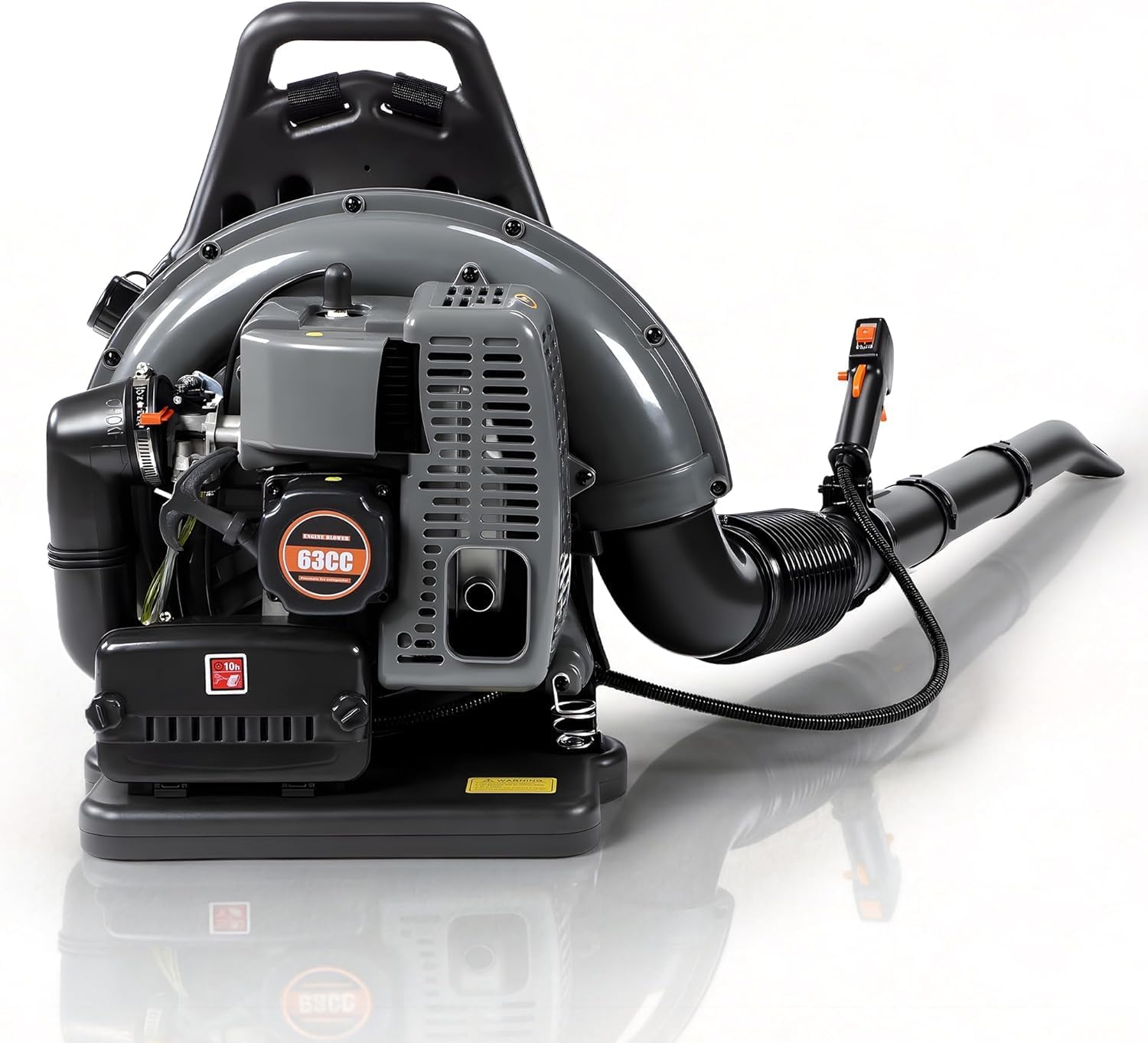 63CC Gas Powered Leaf Blower, 2-Stroke Backpack Blower with 205 MPH 700 CFM, Adjustable Speed, Low Noise & Ergonomic Design, Cruise Control for Commercial Lawn Care, Yard Cleanup and Debris Removal