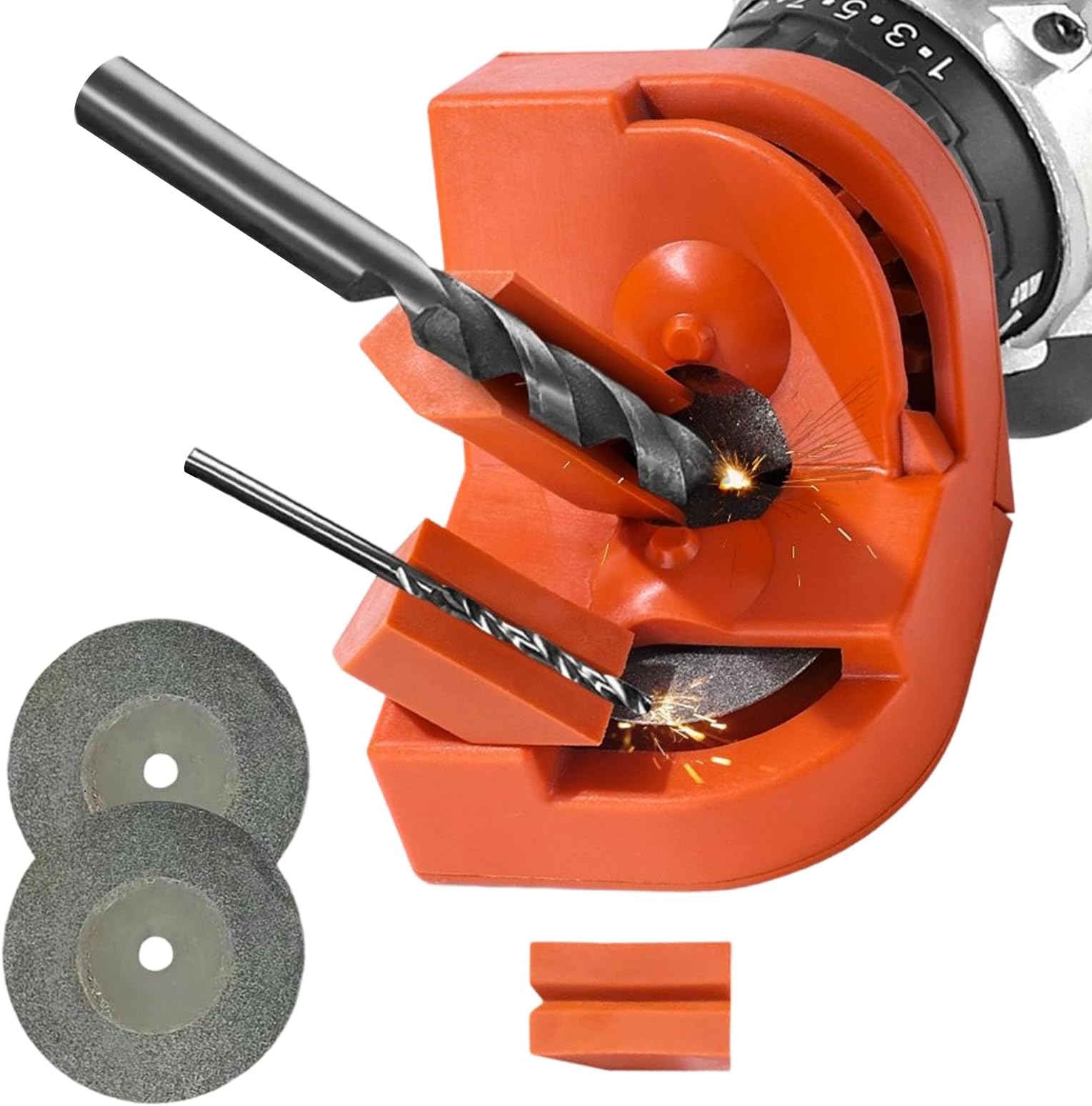 Bit Sharpener | Multipurpose Drill Bits Grinding Sharpener,Multipurpose Sharpening Tool Portable Powertool Accessories for Chisel Electric Steel