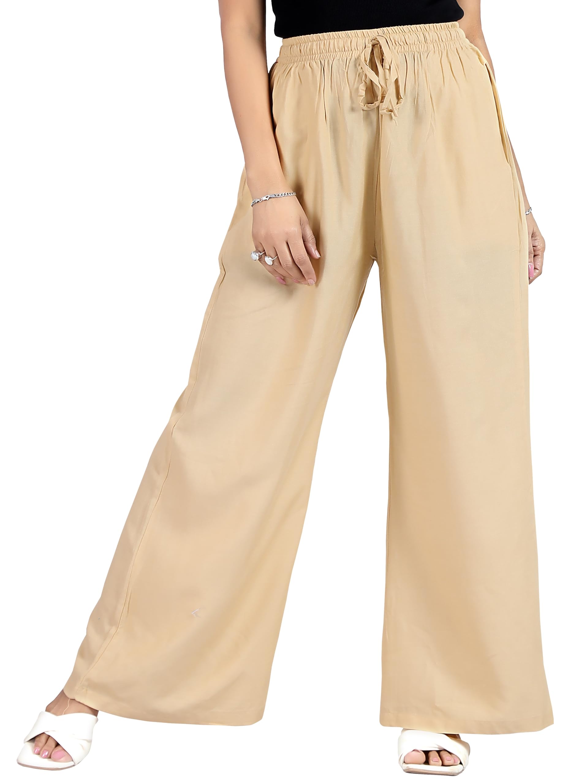 benkils Women's Cotton Reyon Regular Fit Palazzo Pants - Available Size - M to 6XL-picture-34