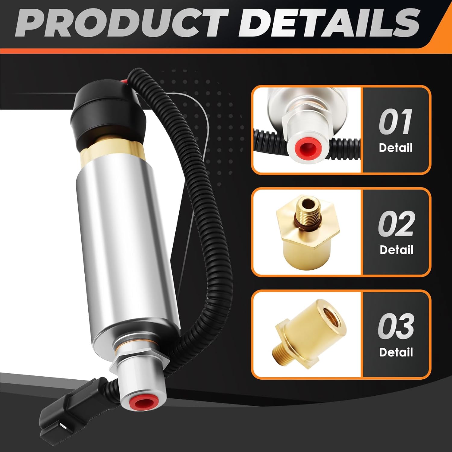 4937766 12V Fuel Transfer Pump Compatible with Cummins ISB ISC 3.9L 5.9L 8.3L 5260634 3968190 3968188 3968187