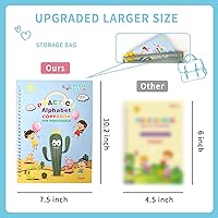 Vista 3 de Libro de práctica de escritura a mano ranurada, cuadernos mágicos para niños, juego de práctica de escritura a mano, libro de caligrafía preescolar