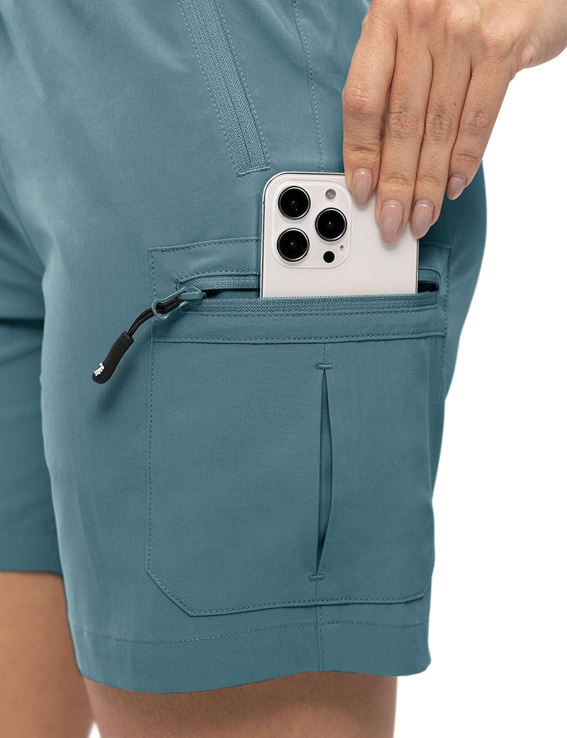 TBMPOY Women's Hiking Cargo Shorts Lightweight Quick Dry Athletic Summer Shorts Golf Travel Camping with Zipper Pockets - Image 5