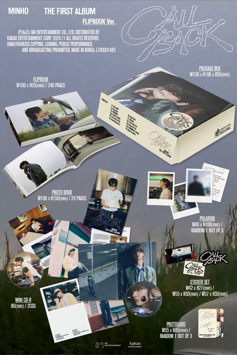 Amazon.com: SHINee MINHO CALL BACK 1st Full Album with Tracking