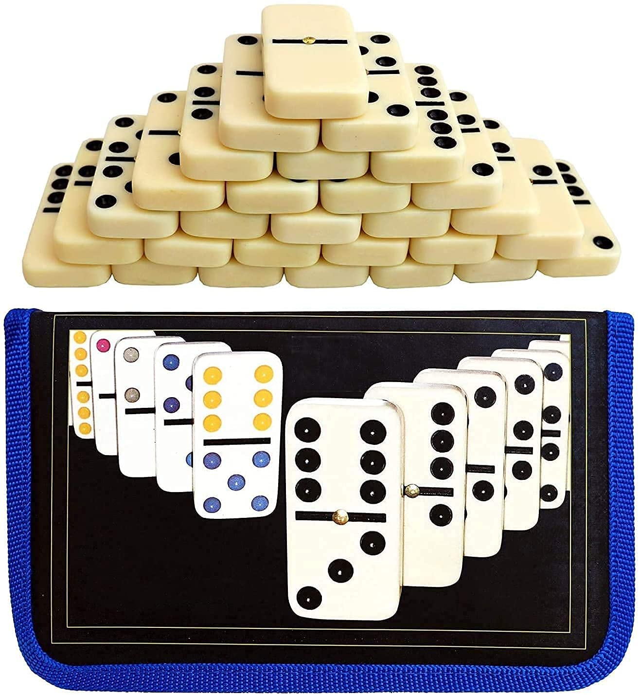 Buy N2J2 SHOP 28 Piece Double Six Dot Set Toy in Zipper Bag Case