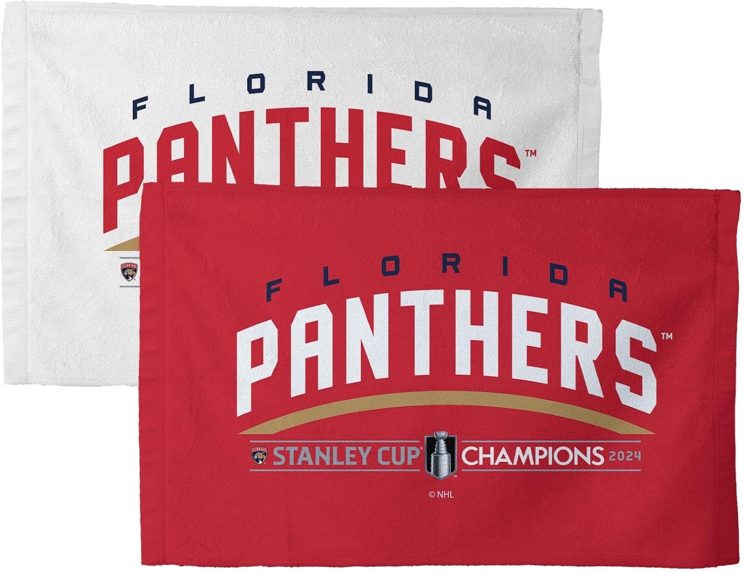 Northwest NHL Florida Panthers Stanley Cup Champions 2024 Fan Towel 2-Pack, 16" x 25", Unify