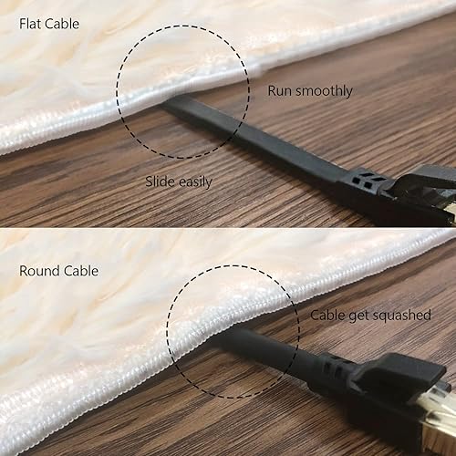 Miniatura 5 de Cable ethernet CAT7 plano de par trenzado apantallado (STP), 100Ft-Blk