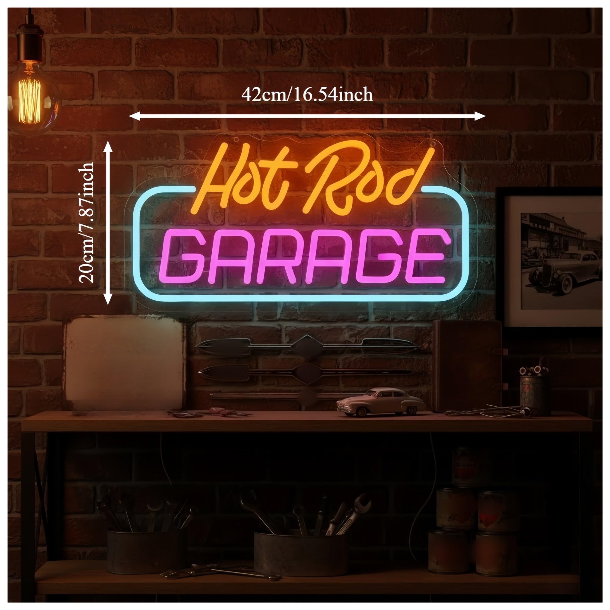 Generico Supporto per batteria per lampada da parete con insegna al neon per decorazioni durevoli per la camera letto