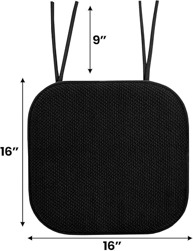 Miniatura 9 de Sweet Home Collection - Cojines de espuma viscoelástica con tiras, goma antideslizante y diseño de panal de abejas y esquinas redondeadas de 16 x 16
