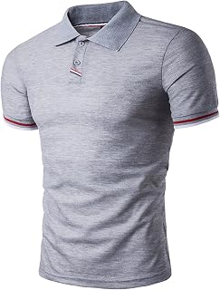 Poloshirt Herren Kurzarm Polohemd aus 100% Baumwolle Herren Regular Fit Polo mit Knopfleiste (S, Grau)
