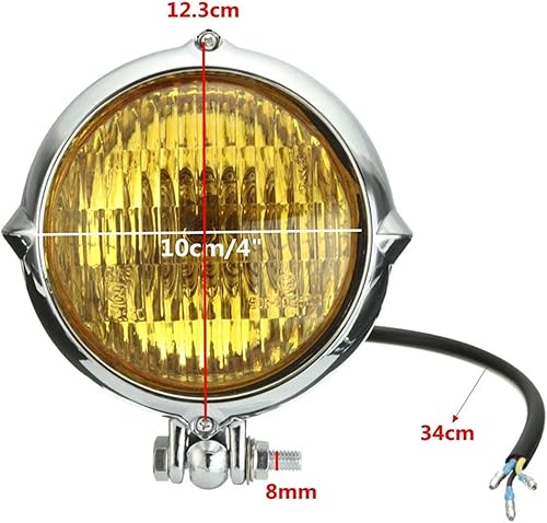 Miniatura 5 de FOCCAR Motorcycle Headlight For Chopper Bobber Cafe Racer 35w 35Quot Motorcycle Headlight Headlamp Silverwhite