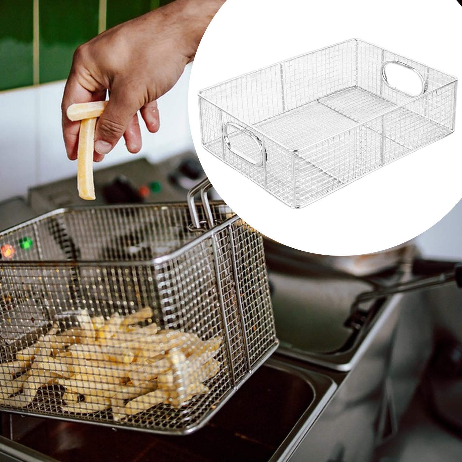 friggitrice, Cucina con filtro for cestello for frittura in acciaio inossidabile
