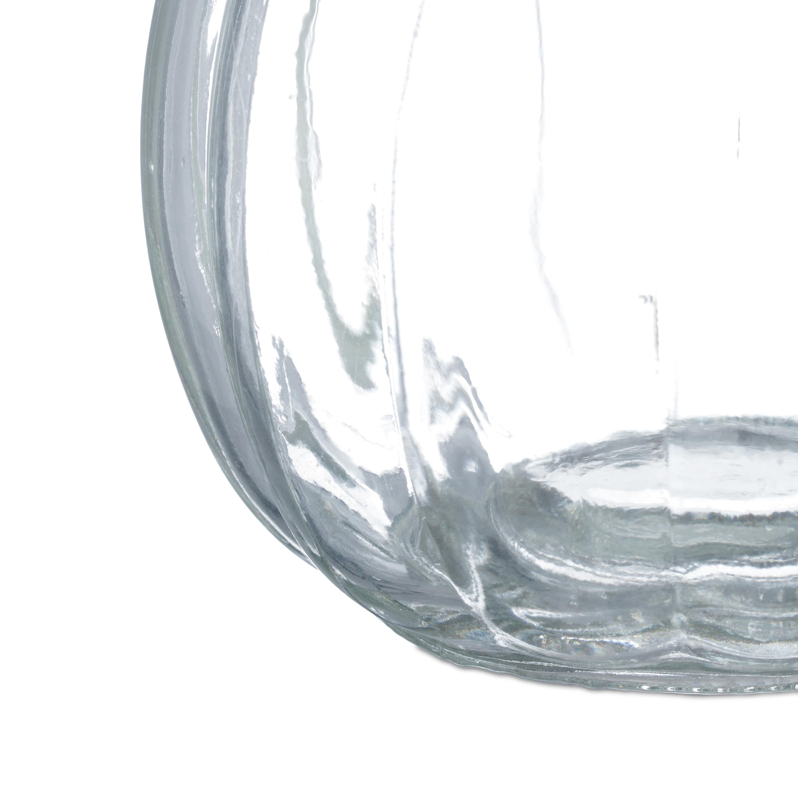 Relaxdays Vasetti Portacandele, Set 12, Vasi in Vetro per Candele e Lumini, Bicchierini con Fiocco Bianco, Trasparente