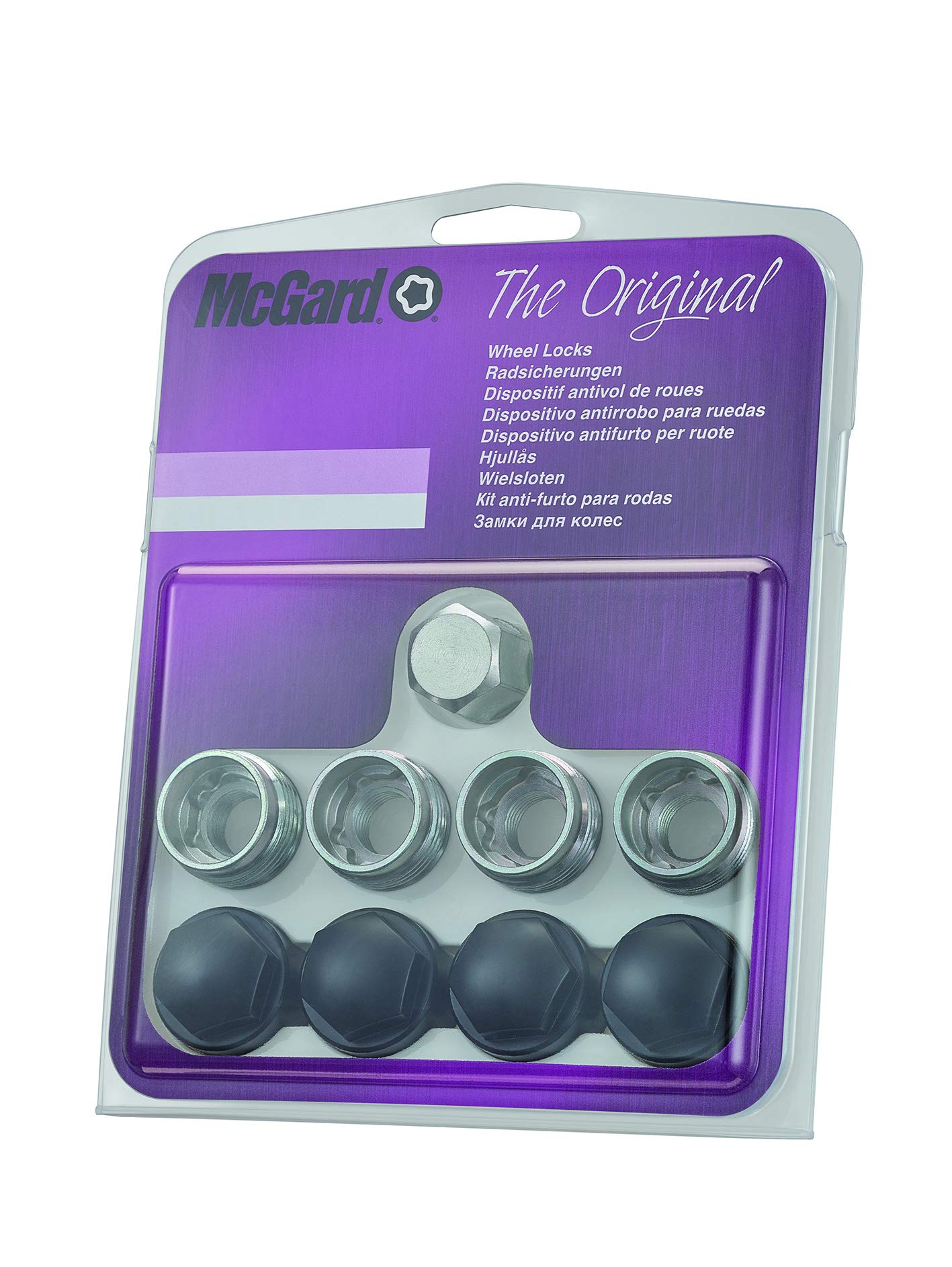 25167SU Wheel Lock Nuts SU + screw-on caps M14 x 1,5, radius seat, Overall length 22,7 mm, Hex size 19mm