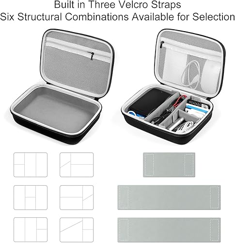 Miniatura 3 de Estuche de almacenamiento de accesorios electrónicos de EVA, bolsa de almacenamiento grande a prueba de golpes impermeable para organizador de