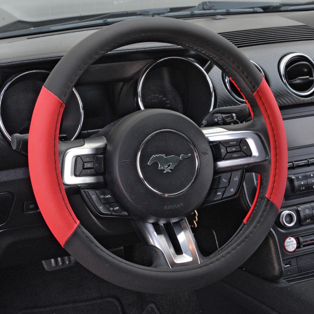 Amazon | BDK ツートーン穴あきPUレザーハンドルカバー 車 バン SUV 