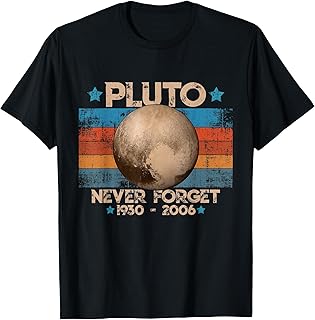 Vintage Never Forget Pluto Funny Retro Astronomy Space T-Shirt
