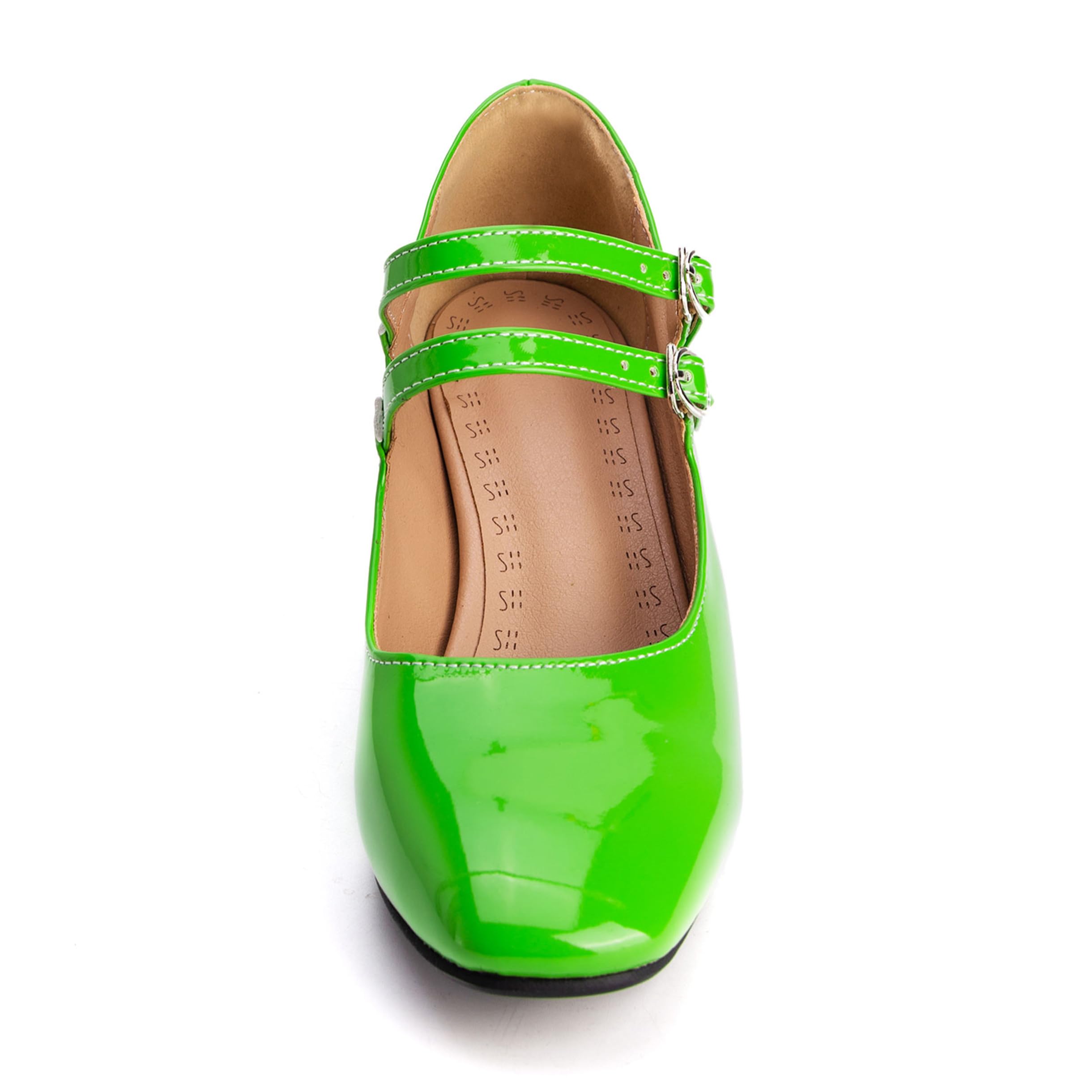 Damen Mitte Blockabsatz Pumps Square Toe Party Schuhe Dp939, Gr 32-54