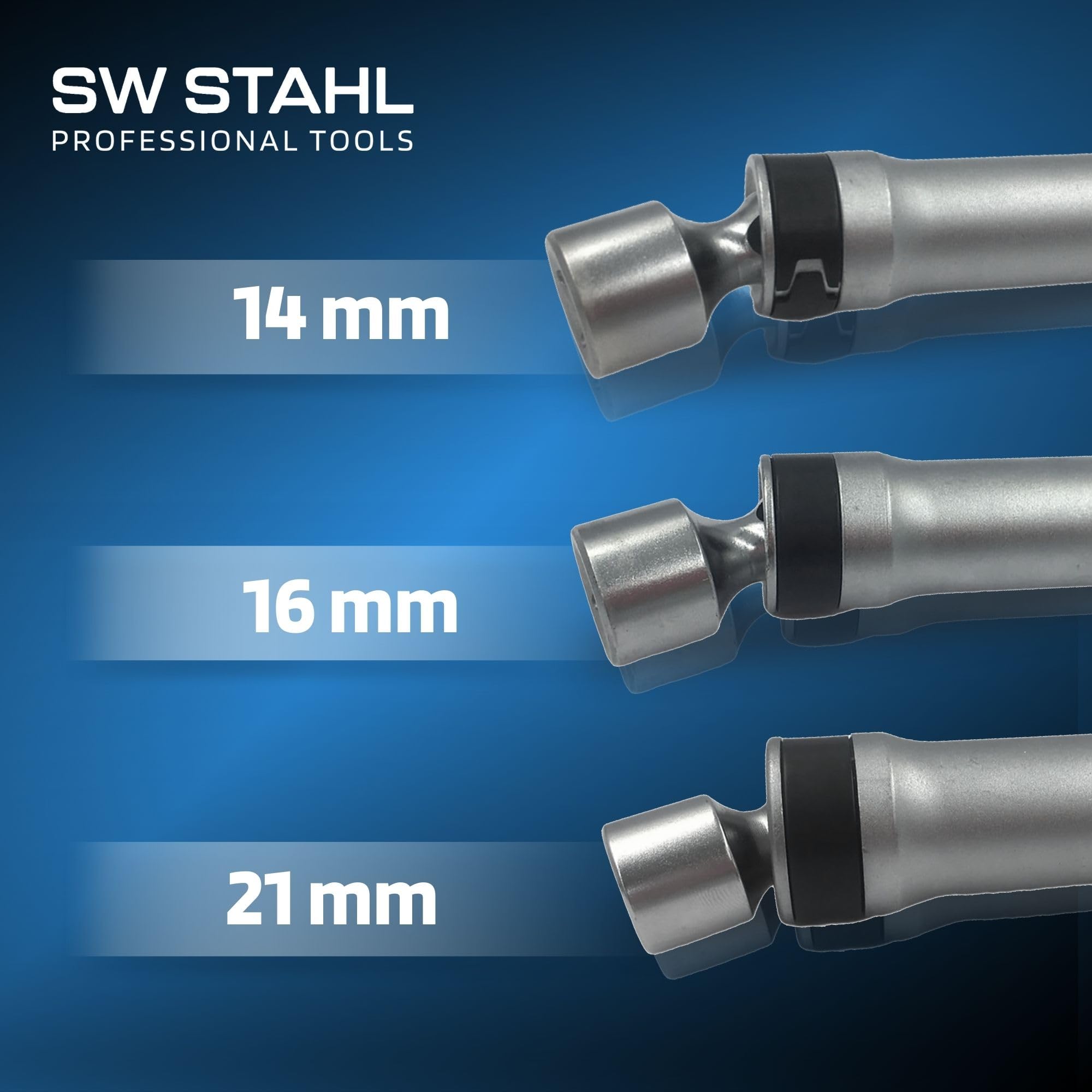 SW-Stahl Z3011-9 Zestaw Narzędzi do Wózka, 28 Sztuk, Wkład Piankowy XXL | Profesjonalne wyposażenie warsztatowe, pasuje do szuflad 57 x 40 cm, suwmiarka cyfrowa i młotek ślusarski
