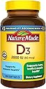 Nature Made Vitamin D3 2000 IU (50 mcg), Vitamin D Supplement for Bone, Teeth, Muscle and Immune Health Support, 250 Softgels, 250 Day Supply