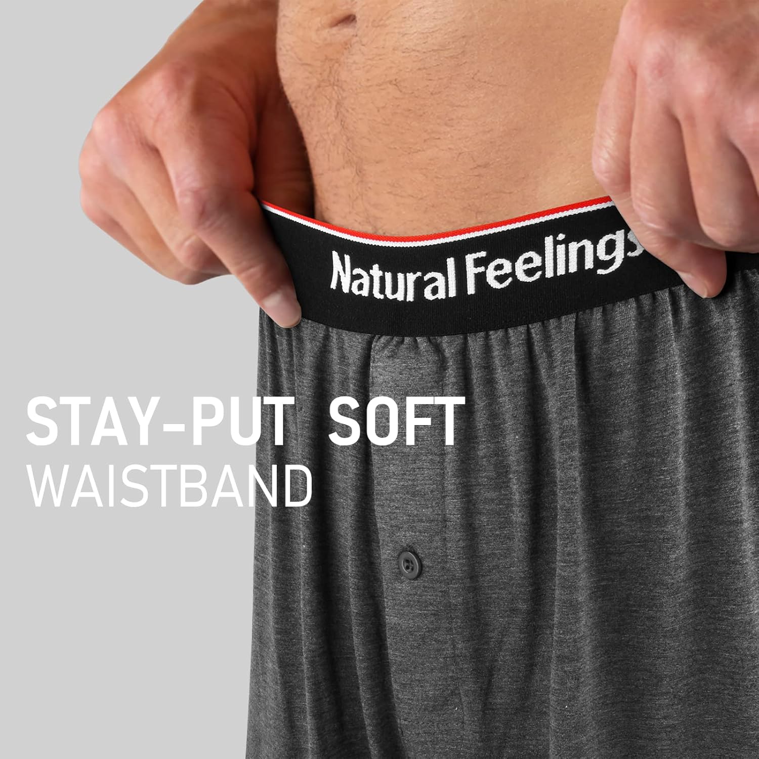 Natural Feelings Men's Boxer Short Bamboo Viscose Boxers for Men Loose Fit Mens Soft Underwear Breathable Boxers for Men Pack - Image 3