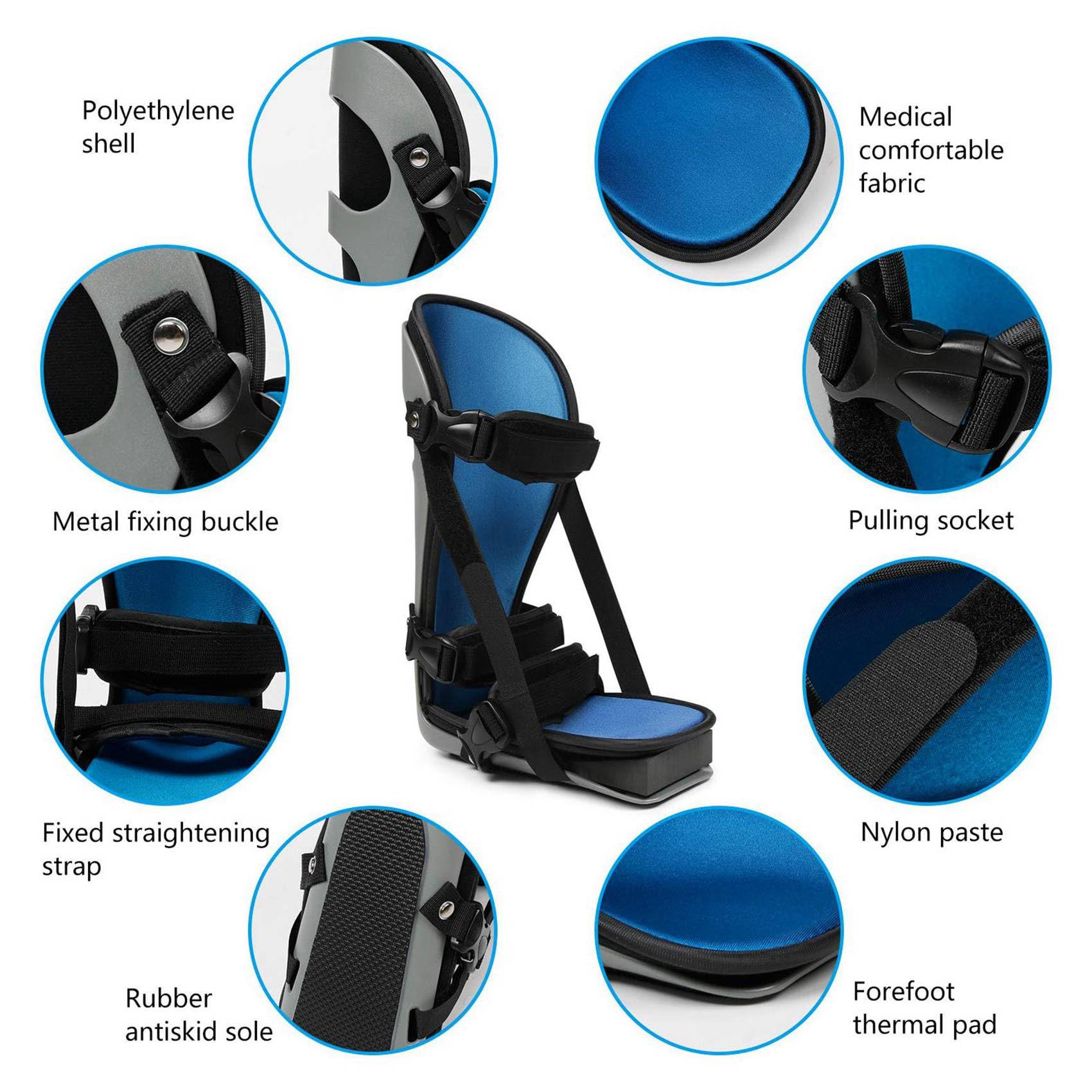 4X Férula para Fascitis Plantar, Soporte para Pies, Soporte para Tendinitis, para El Tendón de la Fascia Y El Estiramiento de la Pantorrilla, Hueso del Talón S