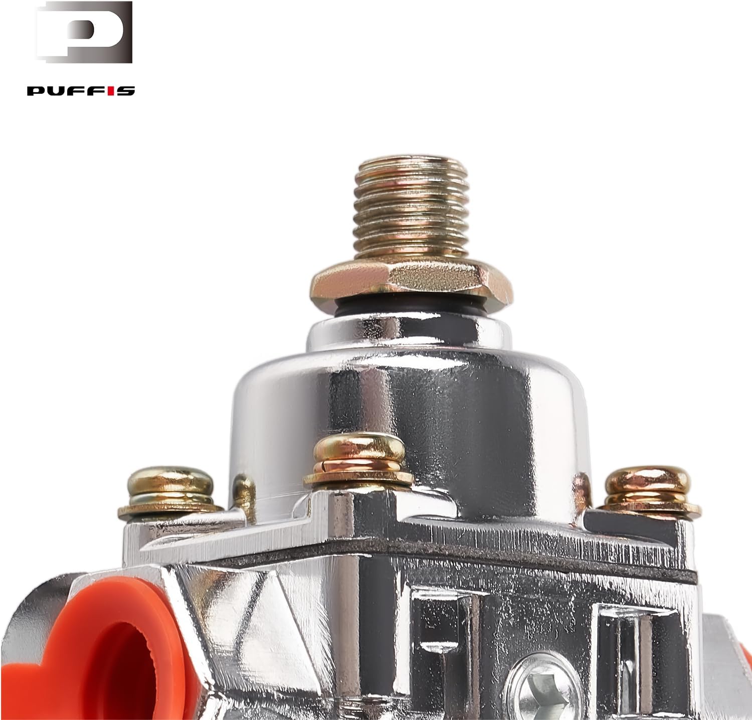 Fuel Pressure Regulator Kit 1-4 PSI Adjustable with Gauge - 3/8" NPT 1-In 2-Out Ports, Zinc Alloy, Universal for Carbureted Engines (Replaces 12-804, Holley/Edelbrock Compatible)