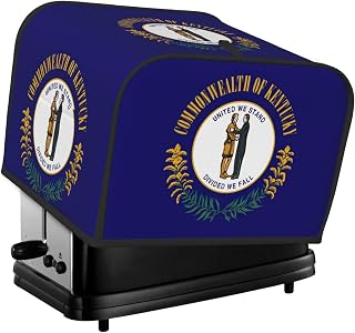 Kentucky State Flag Print 4 Slice Toaster Cover,Soft Toaster Dust Cover,For Kitchen Small Appliance Cover