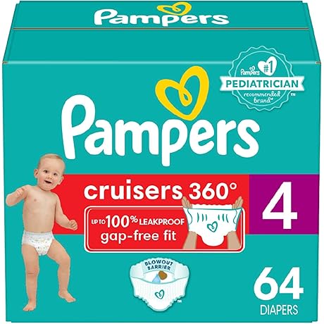 Pampers Cruisers 360 Diapers - Size 4, Small Pack for Active Babies
