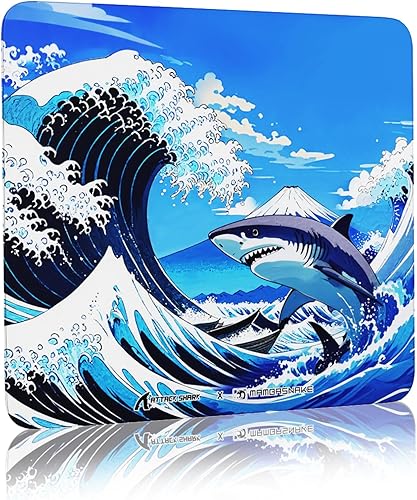 Miniatura 14 de ATTACK SHARK CM05 - Alfombrilla de mouse de vidrio para juegos, 17.7 x 15.7 pulgadas, alfombrilla de mouse rígida antideslizante 9H, superficie