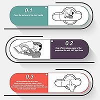 Vista 6 de Protector transparente para manija de puerta de automóvil, película protectora de arañazos para vehículos, película protectora transparente