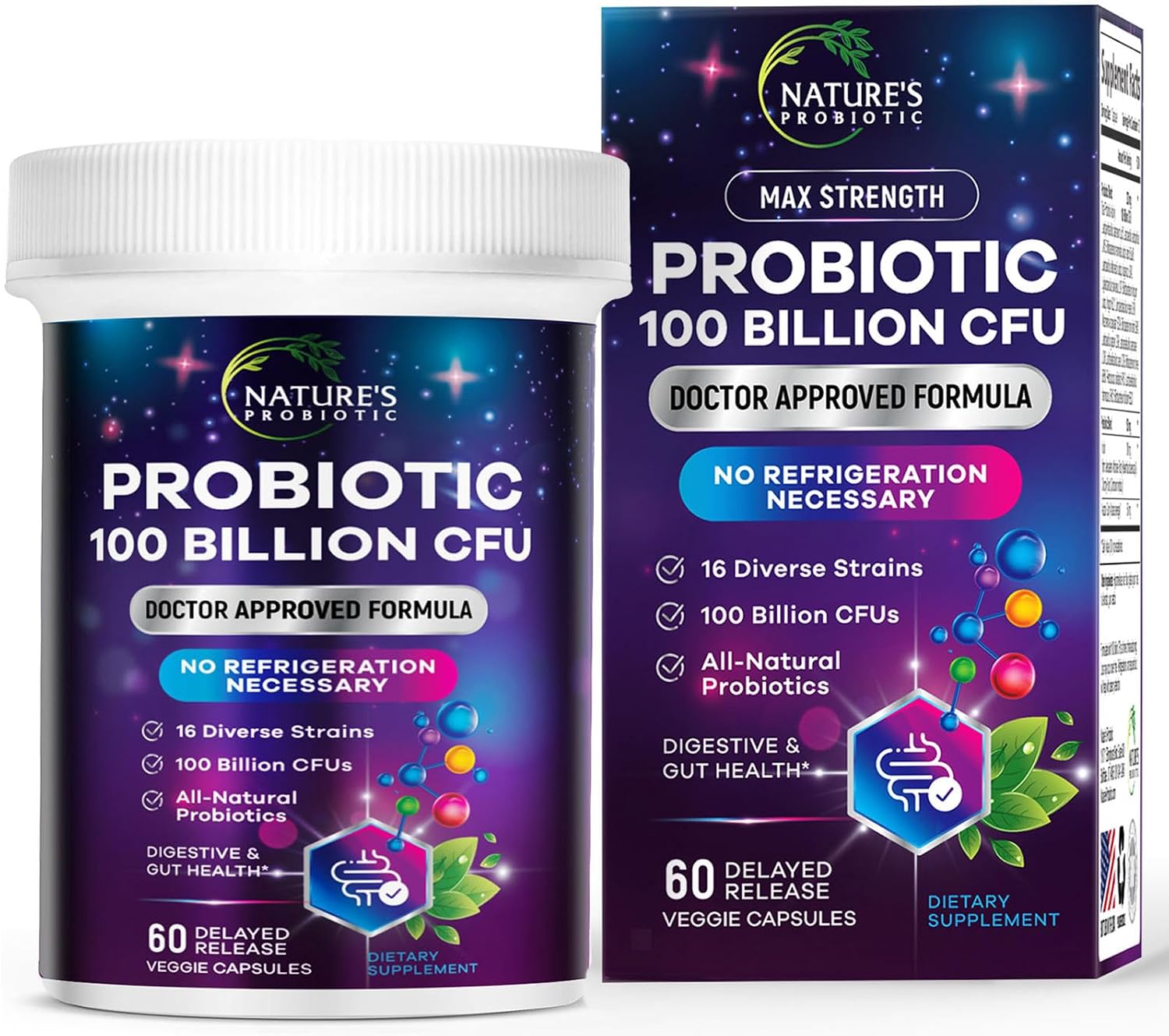 Probióticos 100 Bilhões CFU - 16 Cepas Premium + Prébioticos - Melhor ...