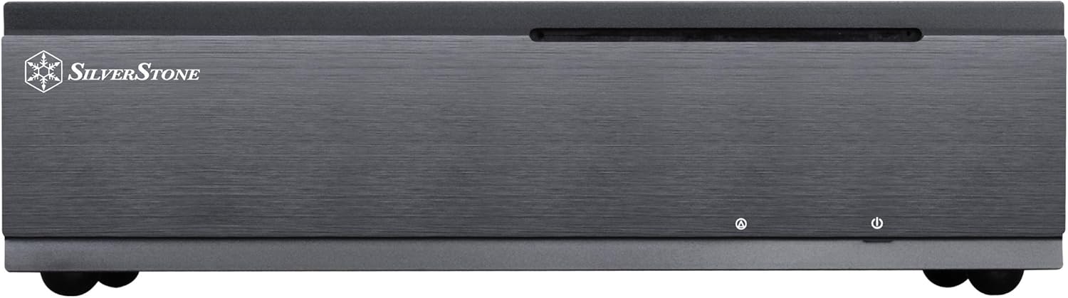 Silverstone Tek 0.8mm Steel Body Mini-ITX Media Center/HTPC Computer Case with Aluminum Front Panel ML06B