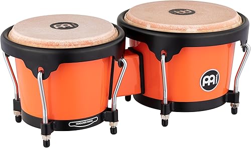 Miniatura 126 de Meinl Percussion HB100SNT-M bongós de madera natural de 6 3/4 y 8 pulgadas, Negro
