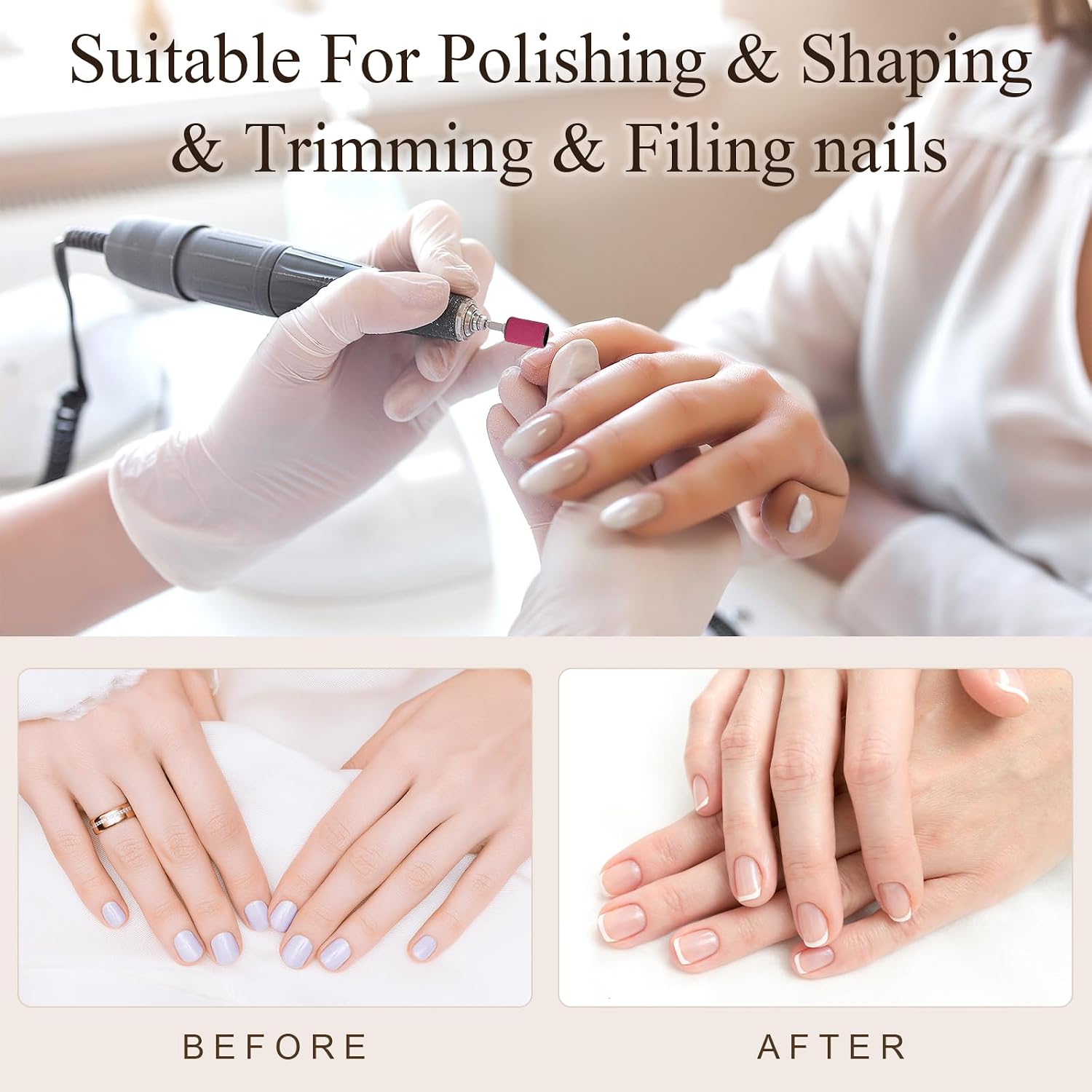 600 Pcs Sanding Bands for Nail Drill Nail Sanding Bands Coarse Fine 80/100/120/150/180/240 Grit Nail Sanding Band Bulk with Box & Sticker 0.31" Mandrel Bits for Acrylic Nails Gel Manicure Pedicure