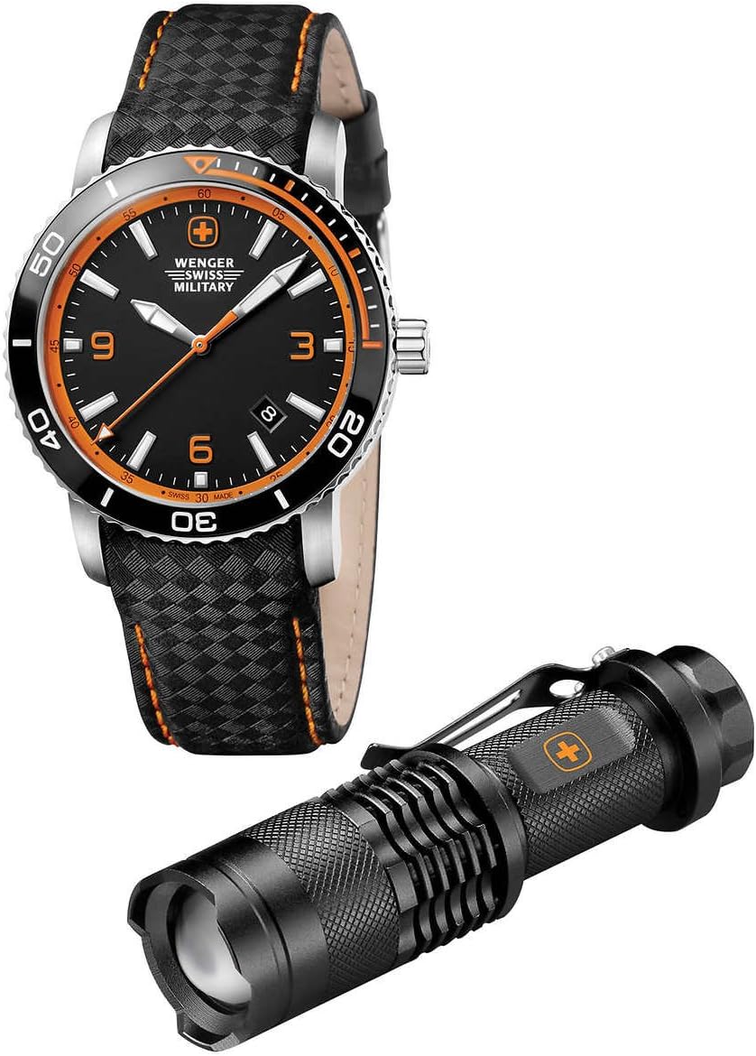 Roadster Mens Watch/LED Flashlight Set