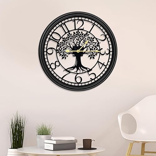 Reloj de pared grande – Reloj de pared para decoración de sala de estar, silencioso y sin tictac, adecuado para decoración de pared, decoración de