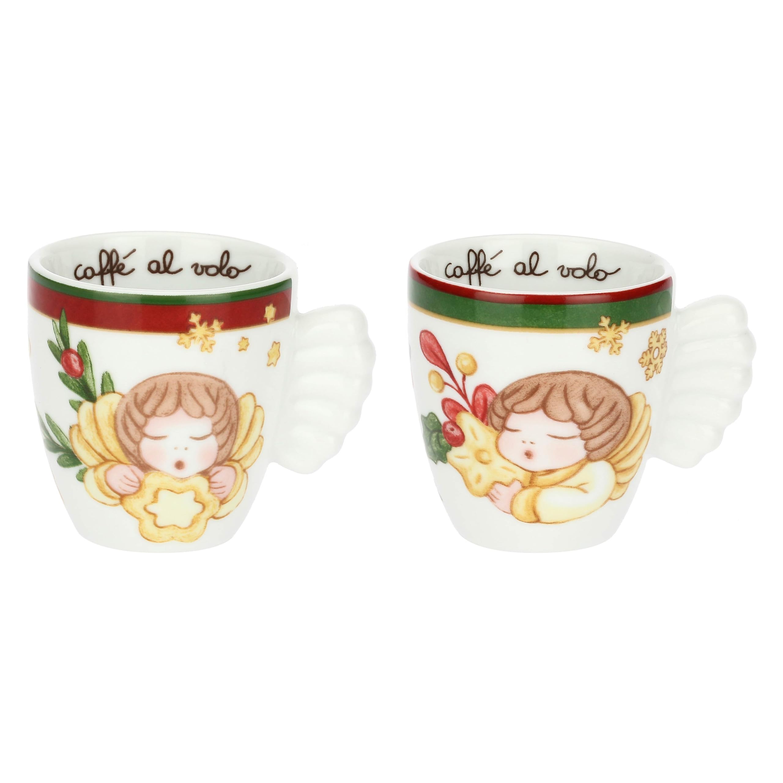 THUN - Set 6 tazzine espresso in porcellana Sorprese di Natale